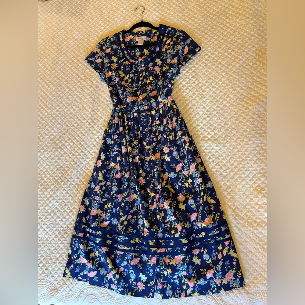 Lanz Of Salzburg Floral Midi Dress
